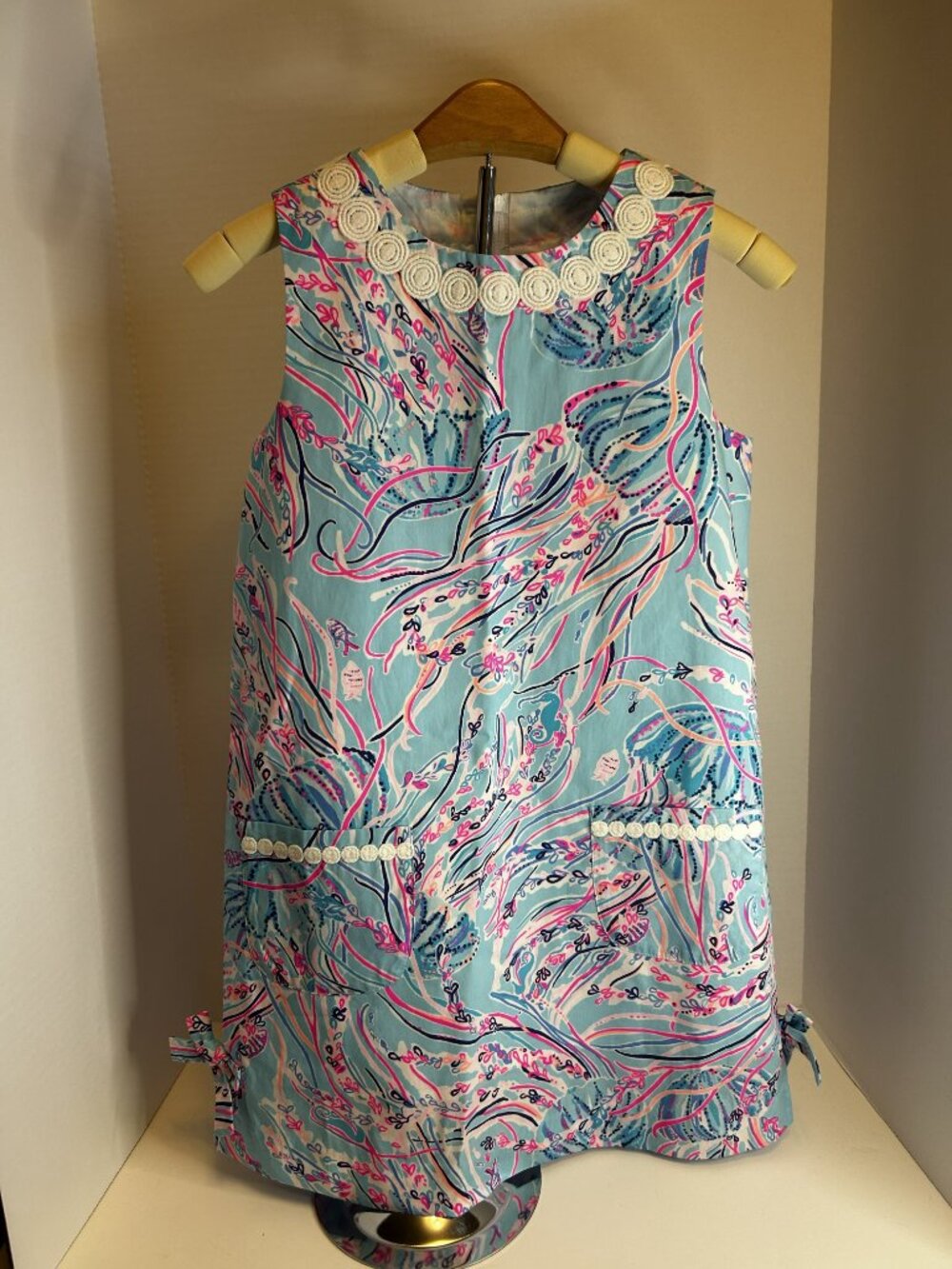 Size 10, NWT, Little Lilly Classic Shift, Pattern: Bayside Blue Under the Mo
